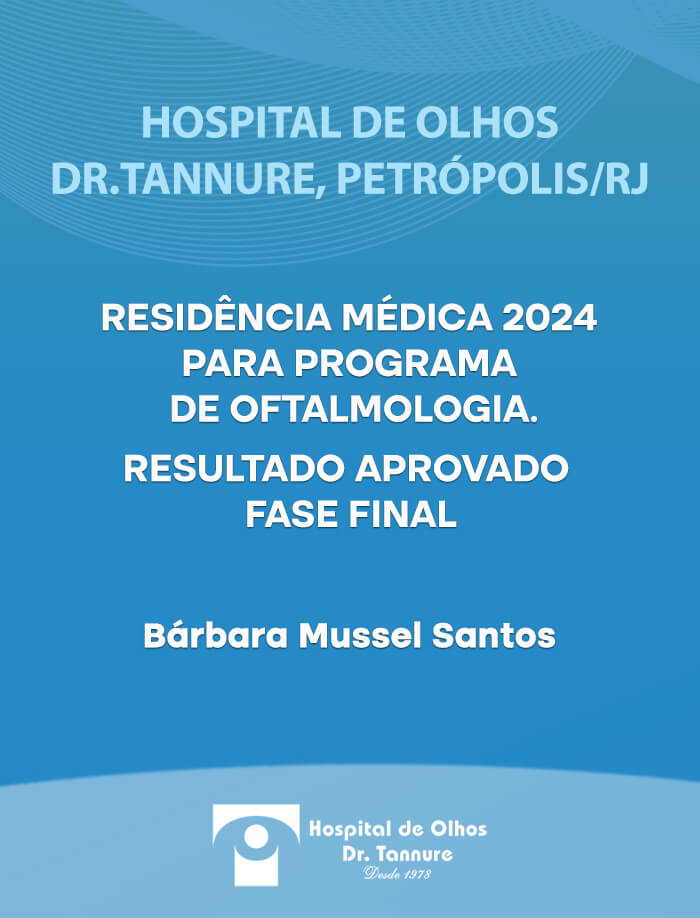 Banner azul com resultado da Residência Médica para Programa de Oftamologia 2024